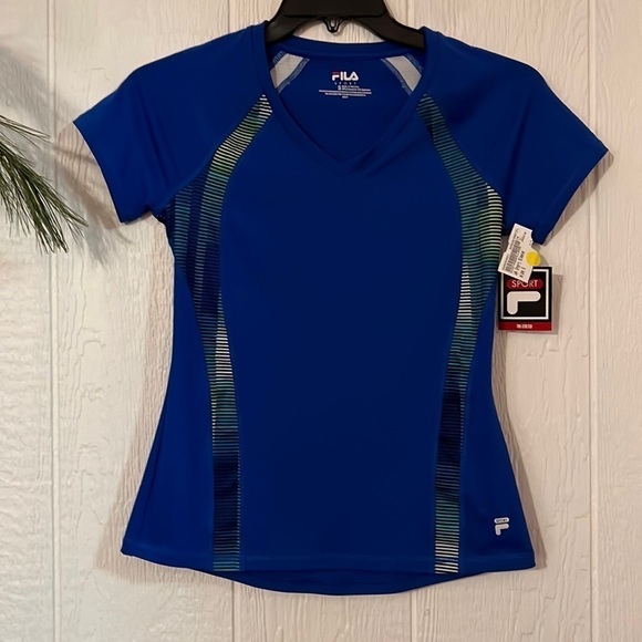 FILA fitted active tee blue size small - Picture 1 of 4
